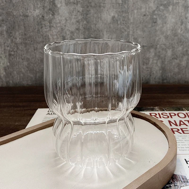 Heat Resistant Striped Glass Tea Cup