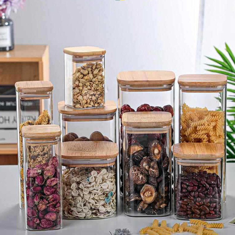 Square Airtight Storage Jars